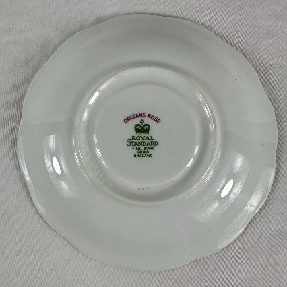Vintage‎ Royal Standard ORLEANS ROSE Teacup & Saucer Set Fine Bone China England